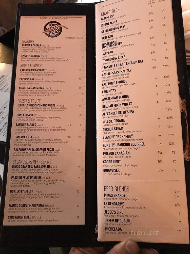 Hunters Landing Bar Grill Hub Restaurant - Toronto, ON menu_pic