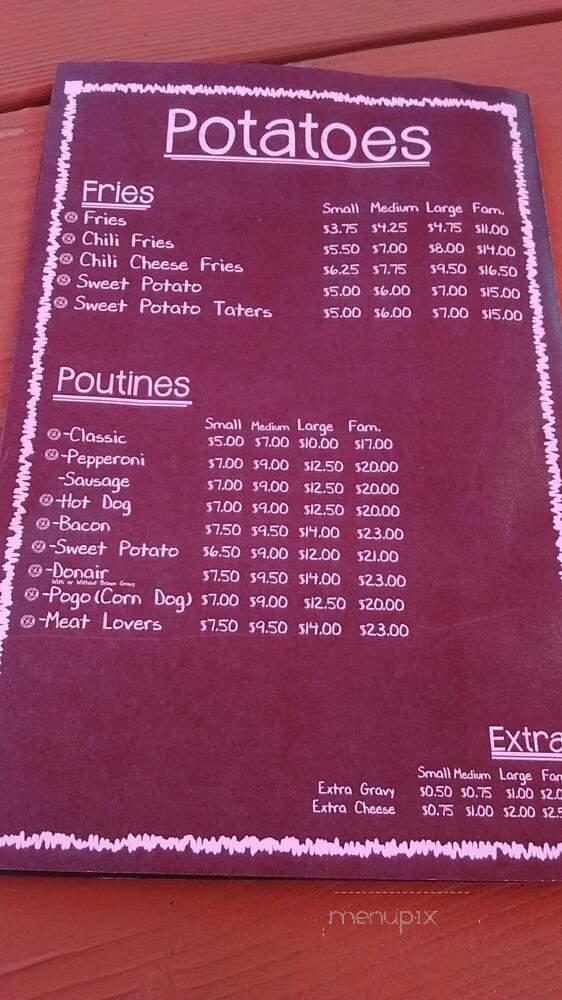 The Upper Deck - Ottawa, ON menu_pic