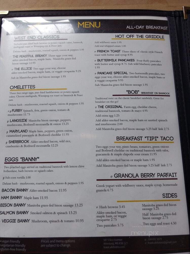 Feast Cafe Bistro - Winnipeg, MB