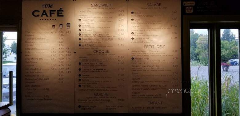 Rose Cafe - Drummondville, QC menu_pic