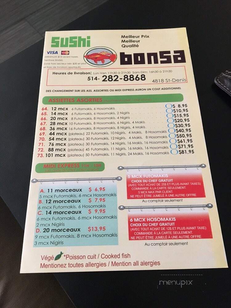 Bonsa Sushi - Montreal, QC