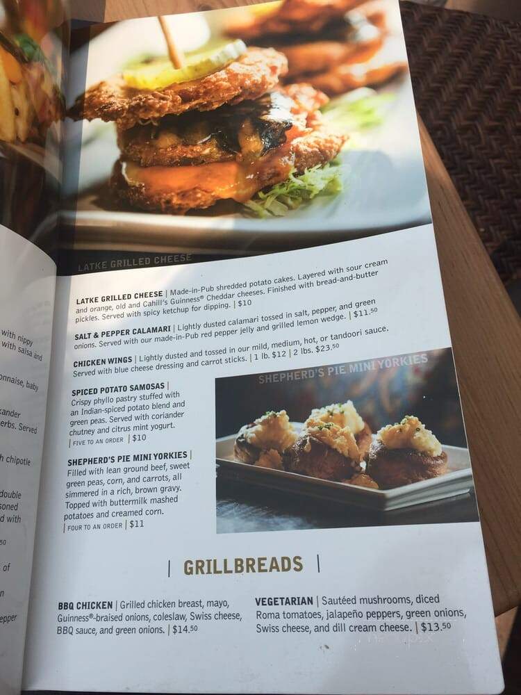 Fionn MacCool's Irish Pub - Winnipeg, MB menu_pic