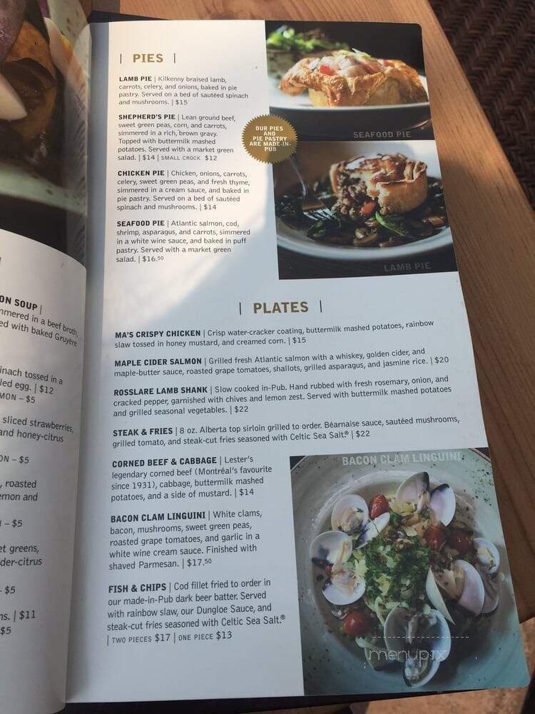 Fionn MacCool's Irish Pub - Winnipeg, MB menu_pic