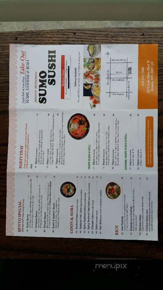 Sumo Sushi - Toronto, ON menu_pic