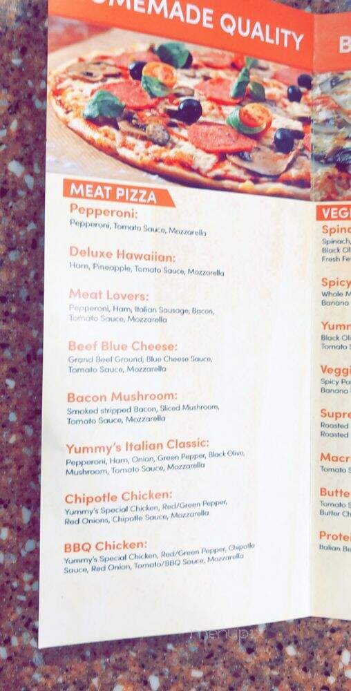 Yummy Pizza - Vancouver, BC menu_pic