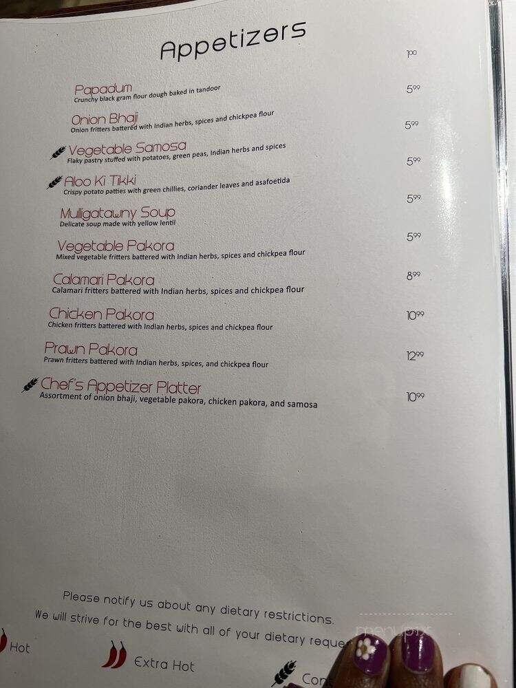Bukhara Grill - Toronto, ON menu_pic