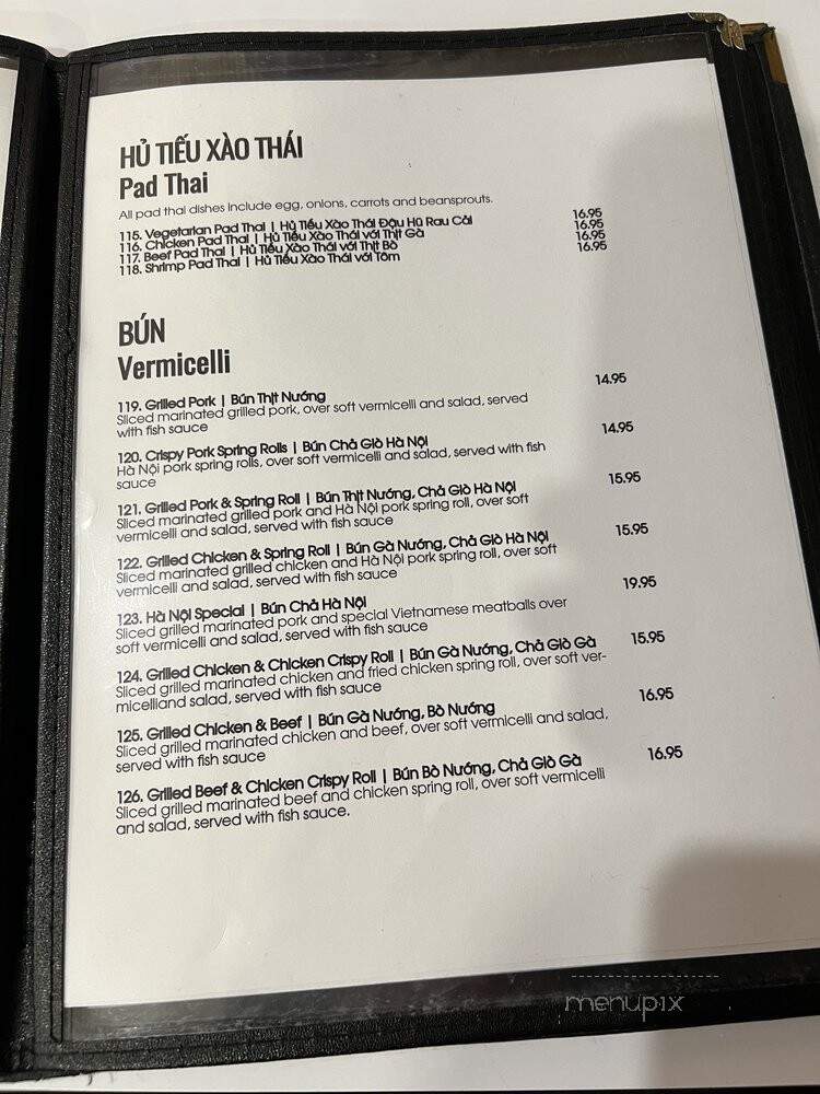 Pho Ha Noi 54 - Mississauga, ON menu_pic