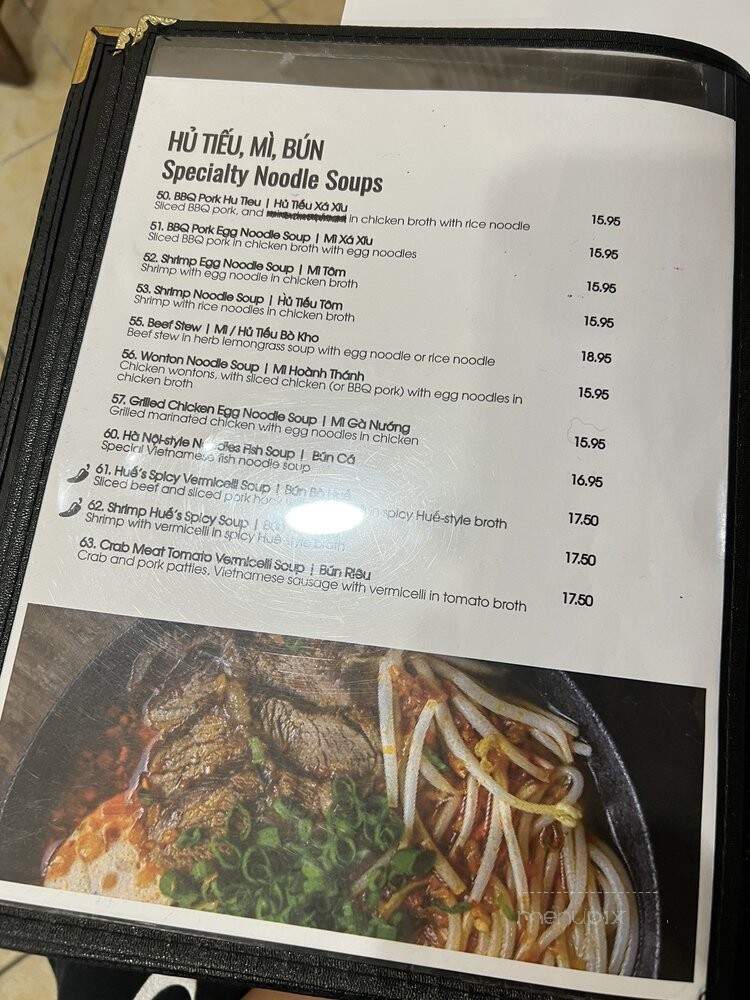 Pho Ha Noi 54 - Mississauga, ON menu_pic