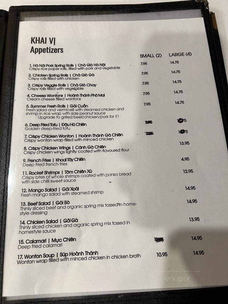 Pho Ha Noi 54 - Mississauga, ON menu_pic