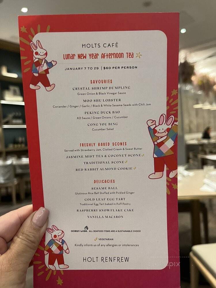 Holts Cafe - Toronto, ON menu_pic