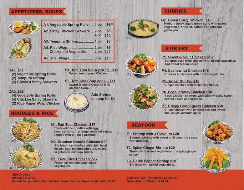Nakhon Thai - Brockville, ON menu_pic