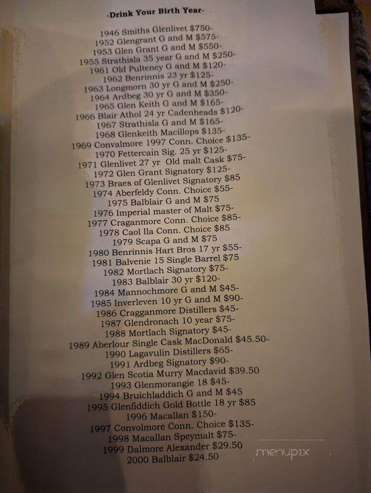 The Caledonian - Toronto, ON menu_pic