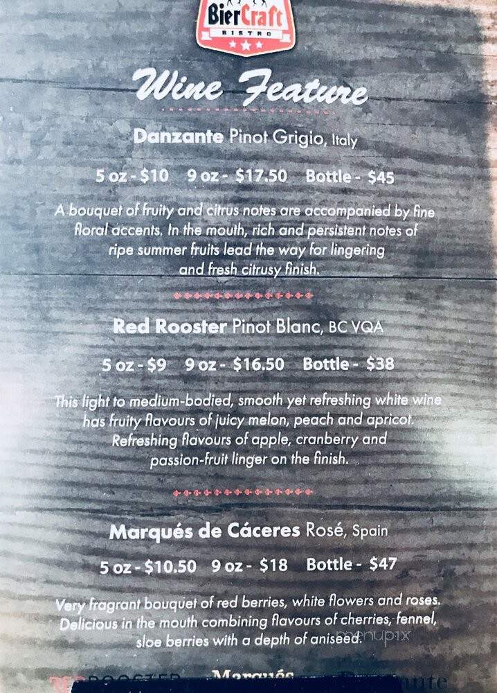 BierCraft Wesbrook - Vancouver, BC menu_pic
