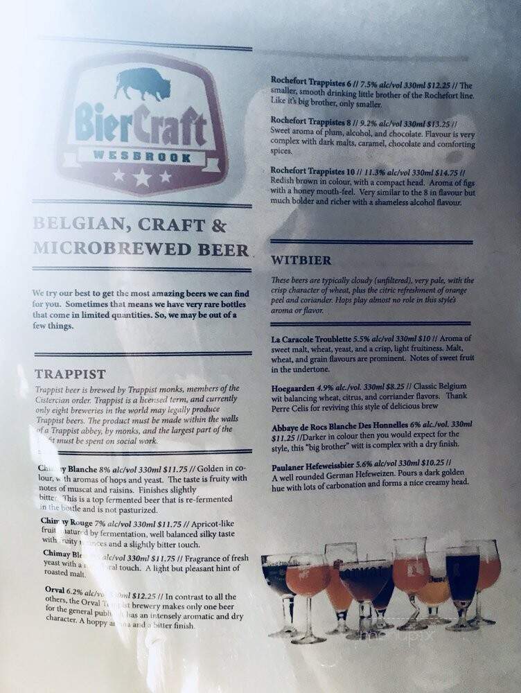 BierCraft Wesbrook - Vancouver, BC menu_pic