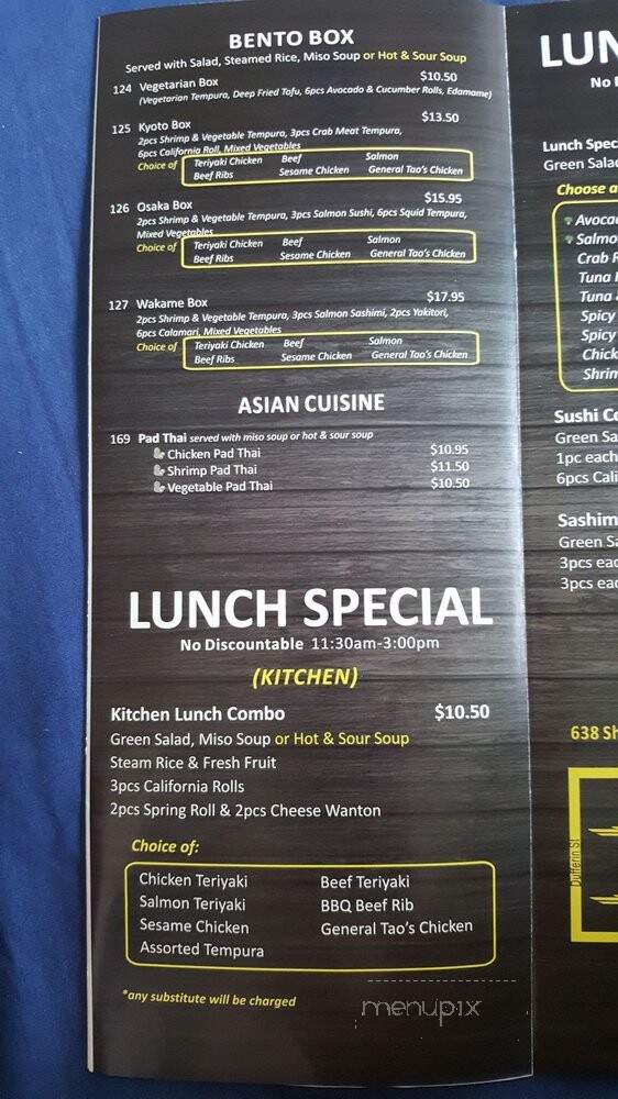 Wakame Sushi - Toronto, ON menu_pic