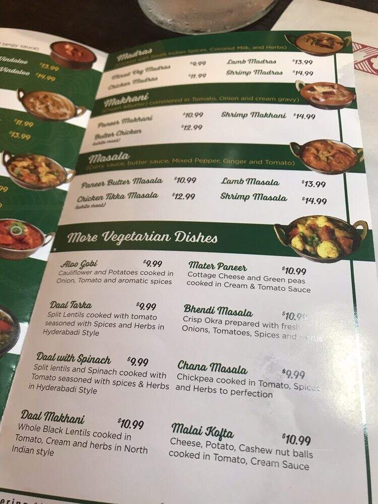 Aroma of India - London, ON menu_pic