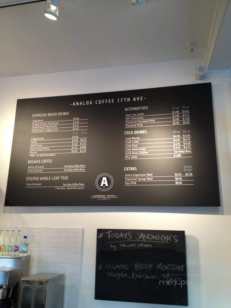 Analog Coffee - Calgary, AB menu_pic