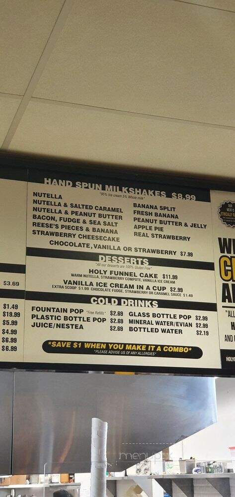 Holy Chuck - Vaughan, ON menu_pic