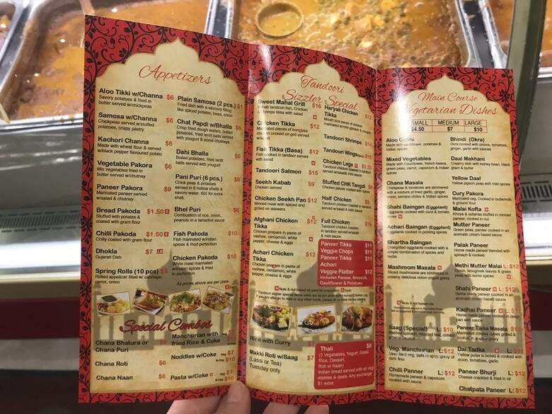 Sweet Mahal - Toronto, ON menu_pic