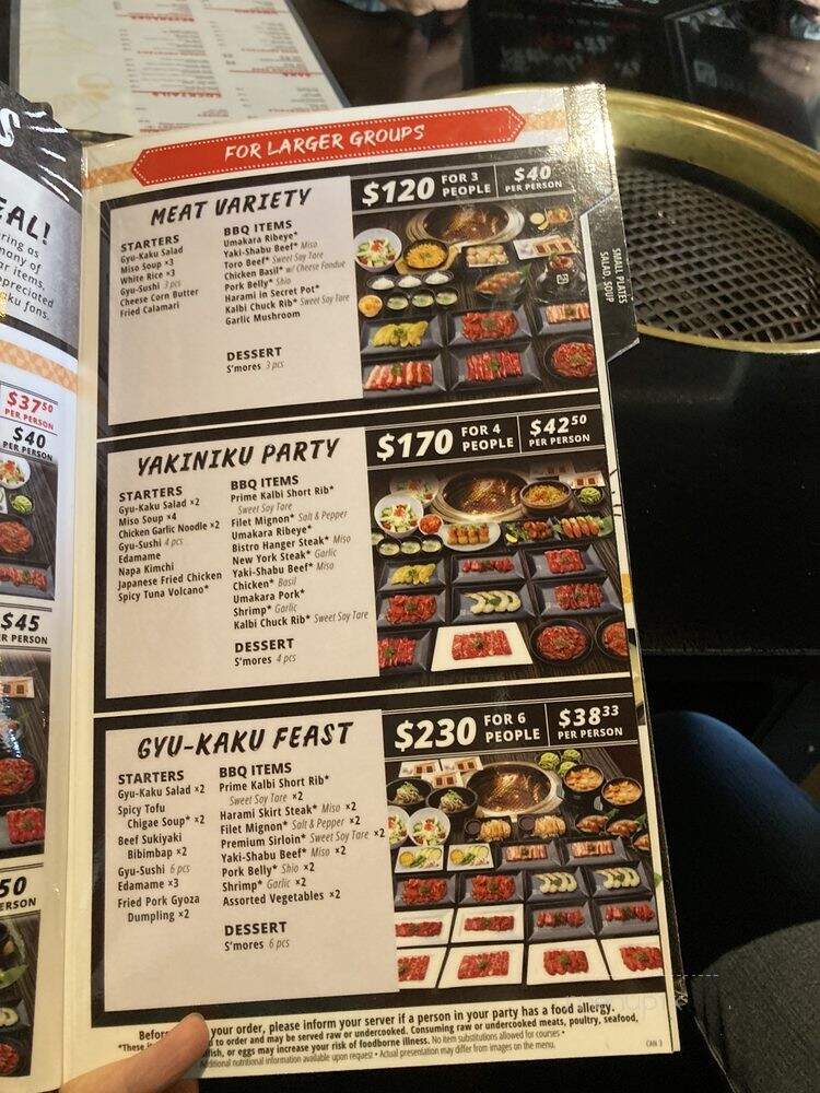 Gyu-Kaku Japanese BBQ - Vancouver, BC menu_pic