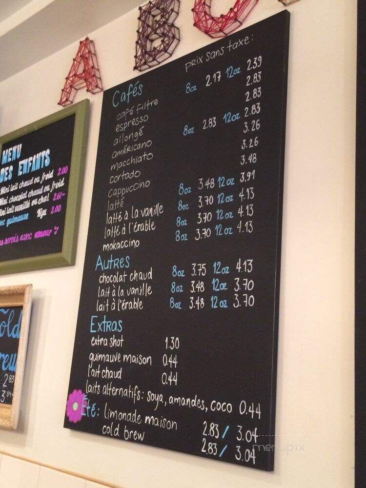 Melk Bar a Cafe - Montreal, QC menu_pic