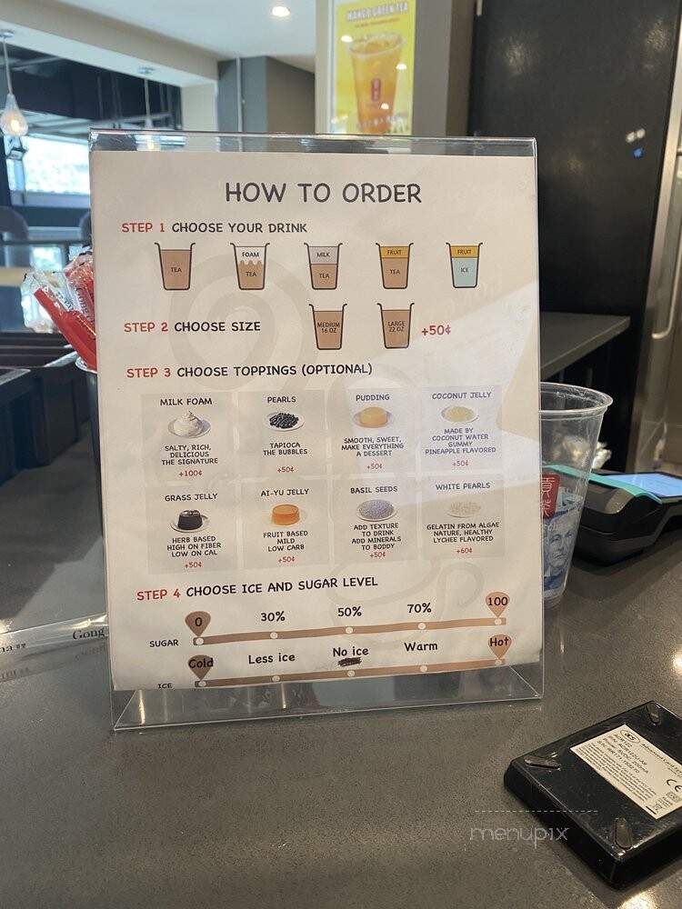 Gong Cha Tea - Edmonton, AB menu_pic