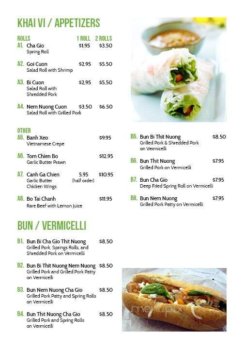 Thai's Saigon Bistro - Burnaby, BC menu_pic