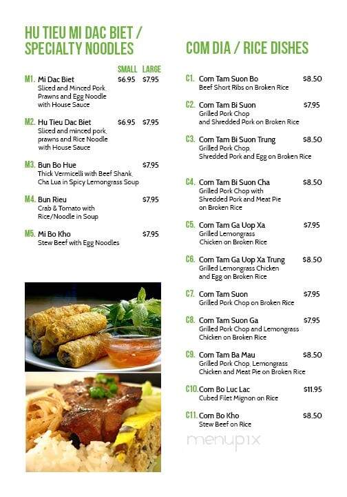 Thai's Saigon Bistro - Burnaby, BC menu_pic