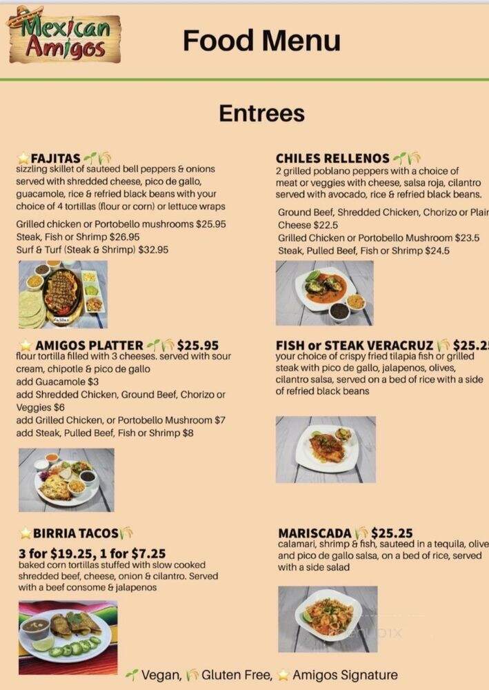 Mexican Amigos - Richmond Hill, ON menu_pic