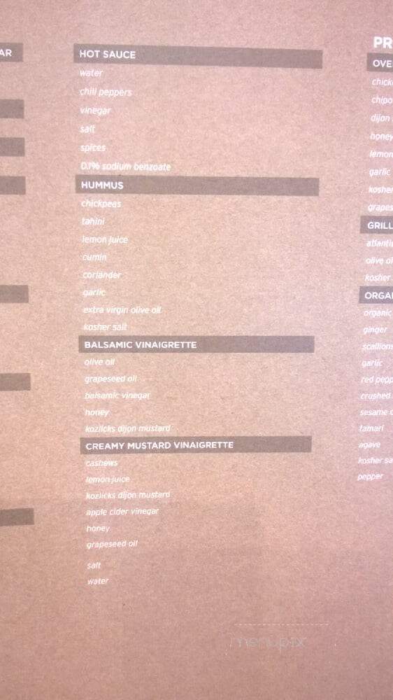 iQ Food Co. - Toronto, ON menu_pic