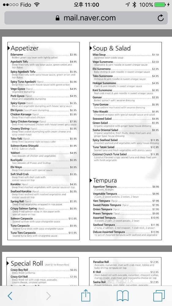 Sasha Sushi - Abbotsford, BC