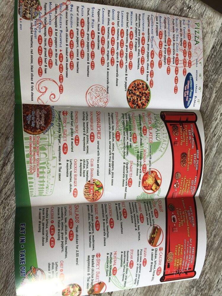 Cumberland Pizza - Ottawa, ON menu_pic