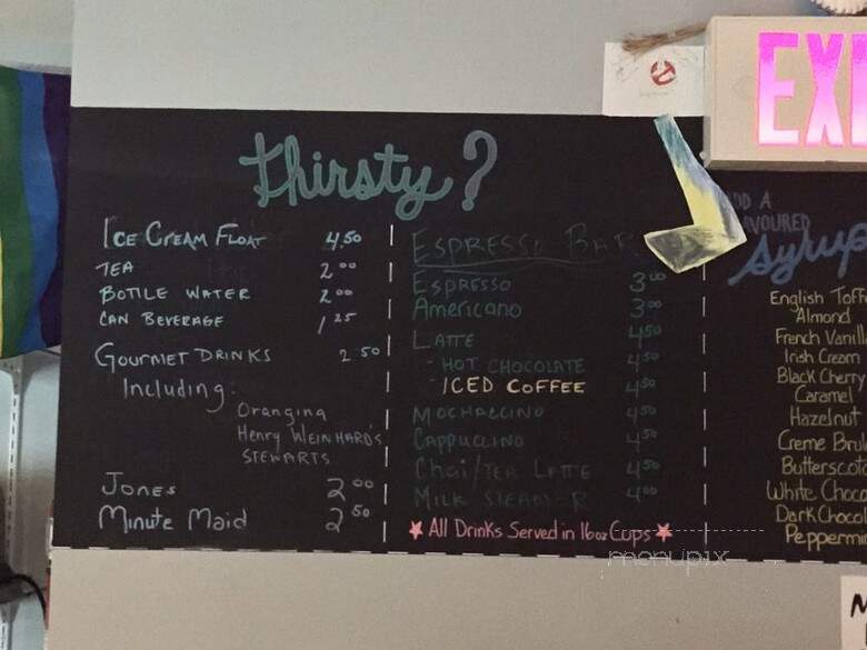 Naked Cyber Cafe & Espresso Bar - Edmonton, AB menu_pic