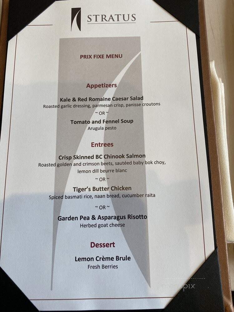 Stratus - Toronto, ON menu_pic