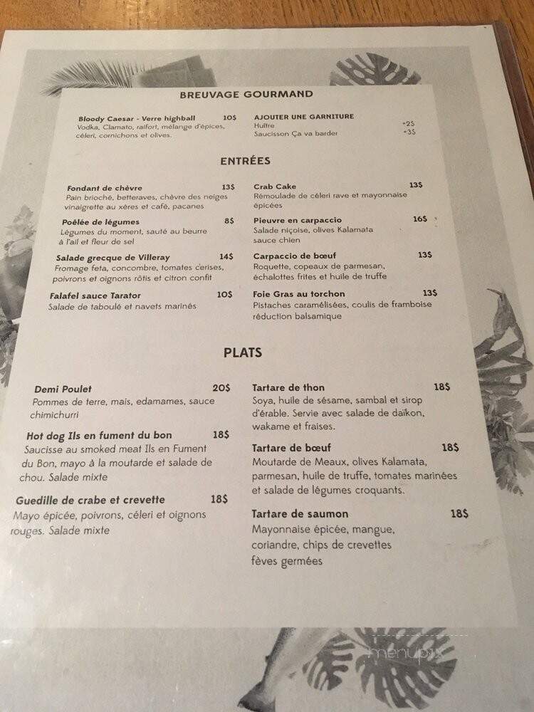 Huis Clos - Montreal, QC menu_pic