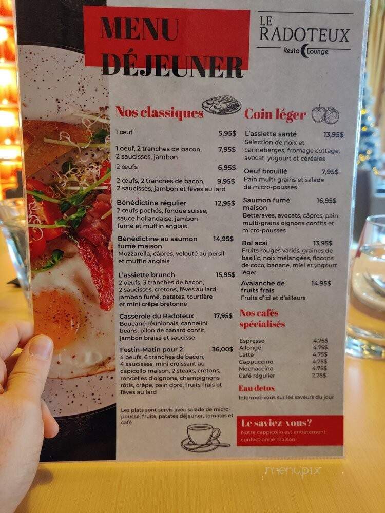 Le Radoteux - Shawinigan, QC menu_pic