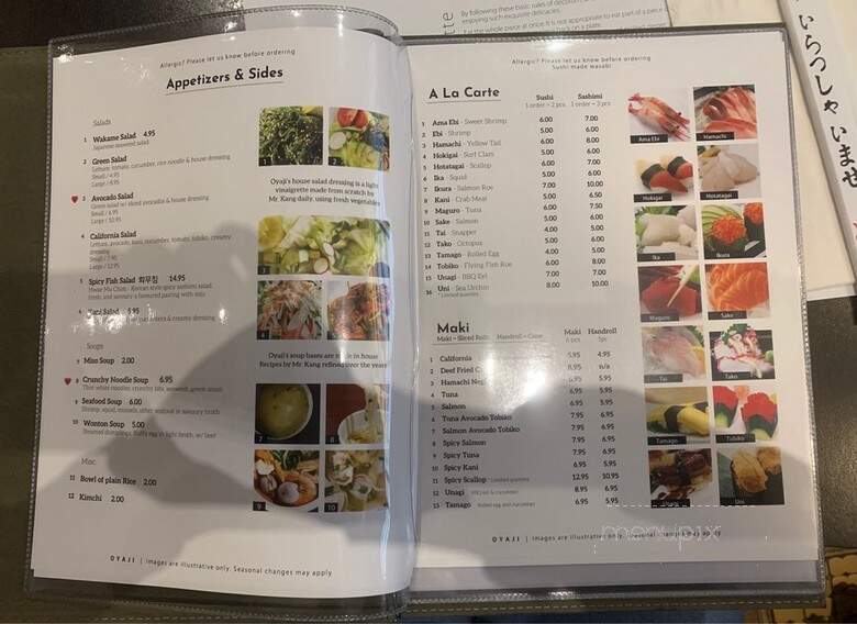 Oyaji Sushi - Richmond Hill, ON menu_pic