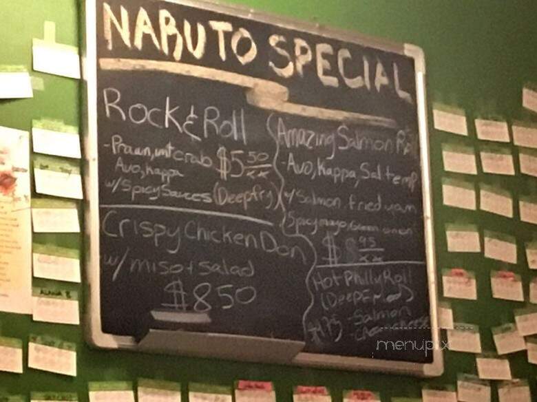 Naruto Sushi - Vancouver, BC menu_pic
