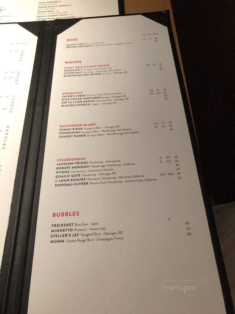 The Keg Steakhouse & Bar - Banff, AB menu_pic