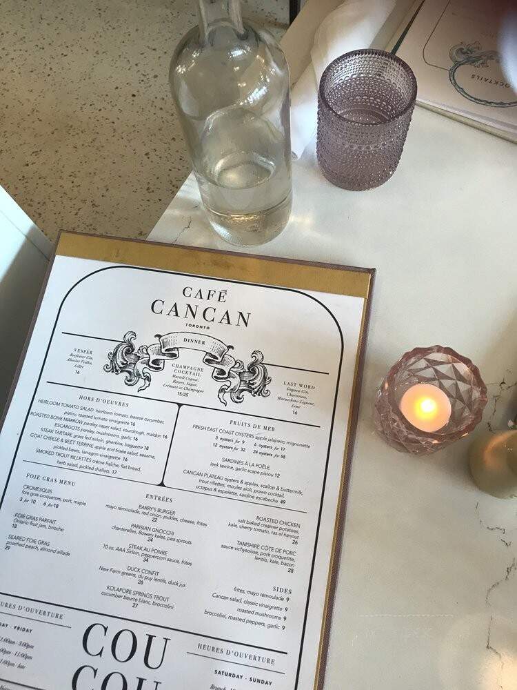 Cafe CanCan - Toronto, ON menu_pic