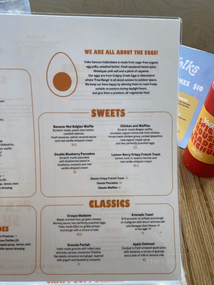 Yolk's Restaurant And Commissary - Vancouver, BC menu_pic