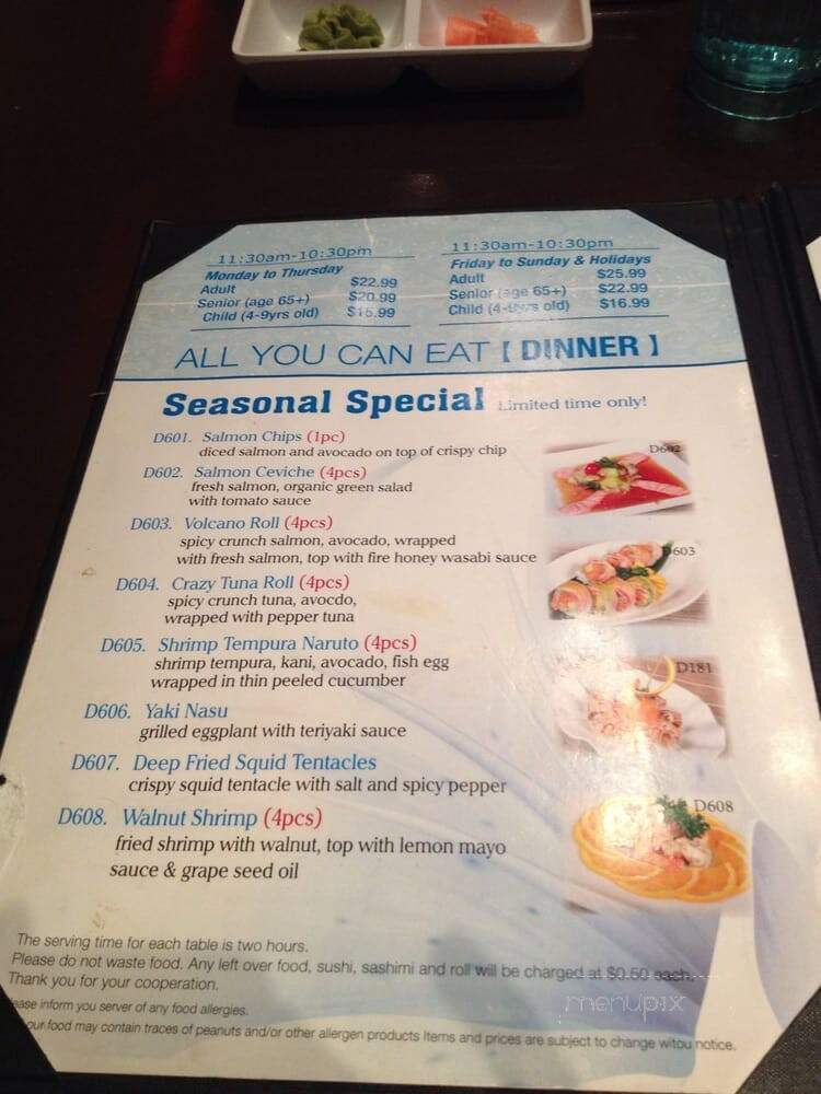 Fushimi - Toronto, ON menu_pic
