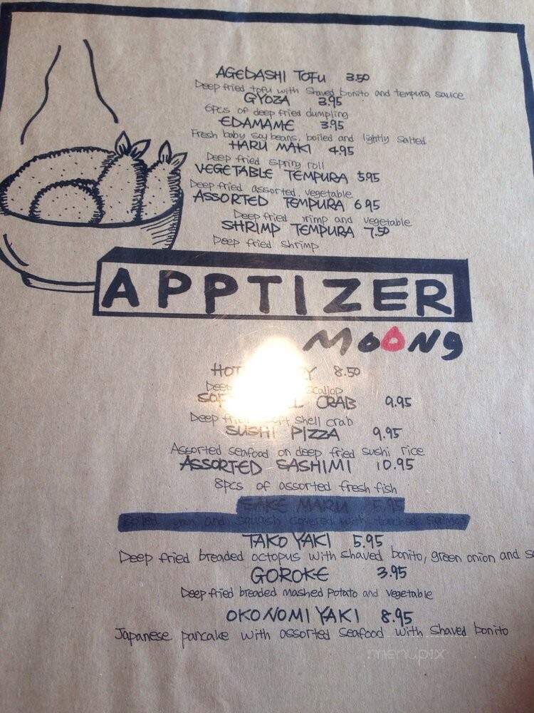 Moong Japanese Fusion Restaurant - Toronto, ON menu_pic