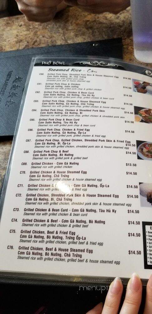 Pho Bowl - Niagara Falls, ON menu_pic