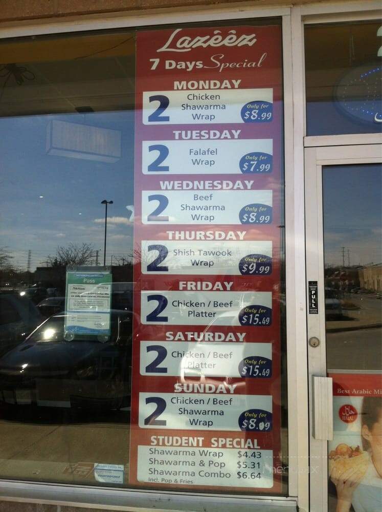 Lazeez - Mississauga, ON menu_pic