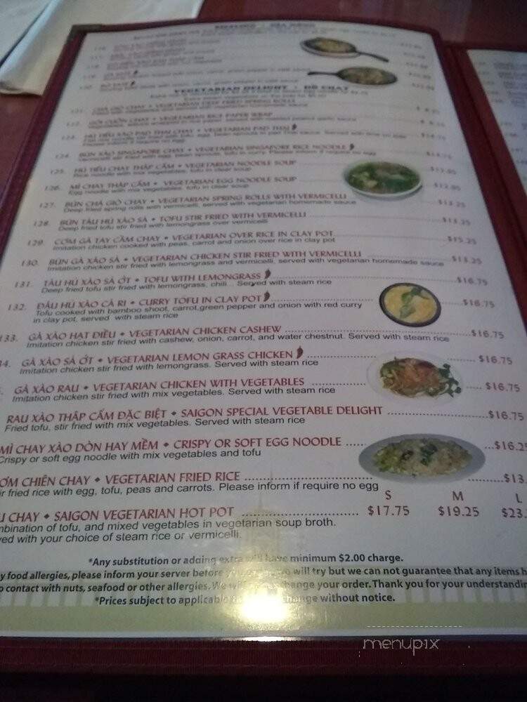 Saigon Pho - Orleans, ON menu_pic