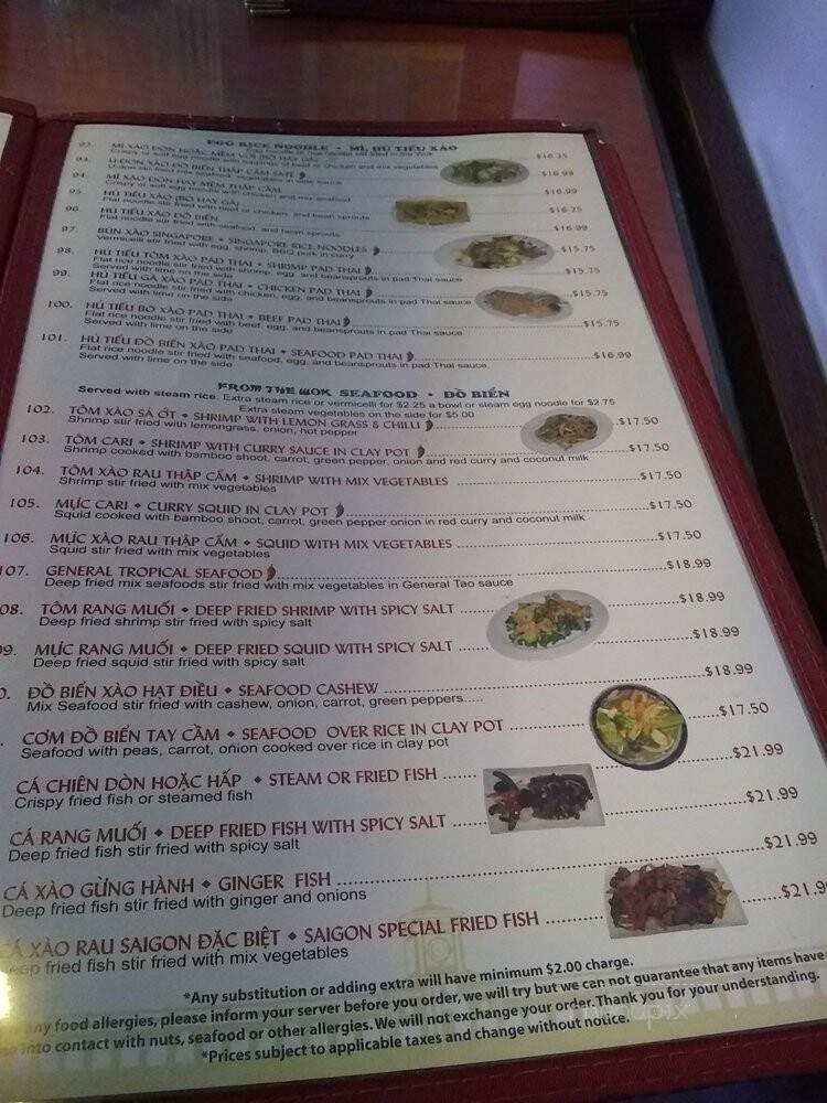 Saigon Pho - Orleans, ON menu_pic