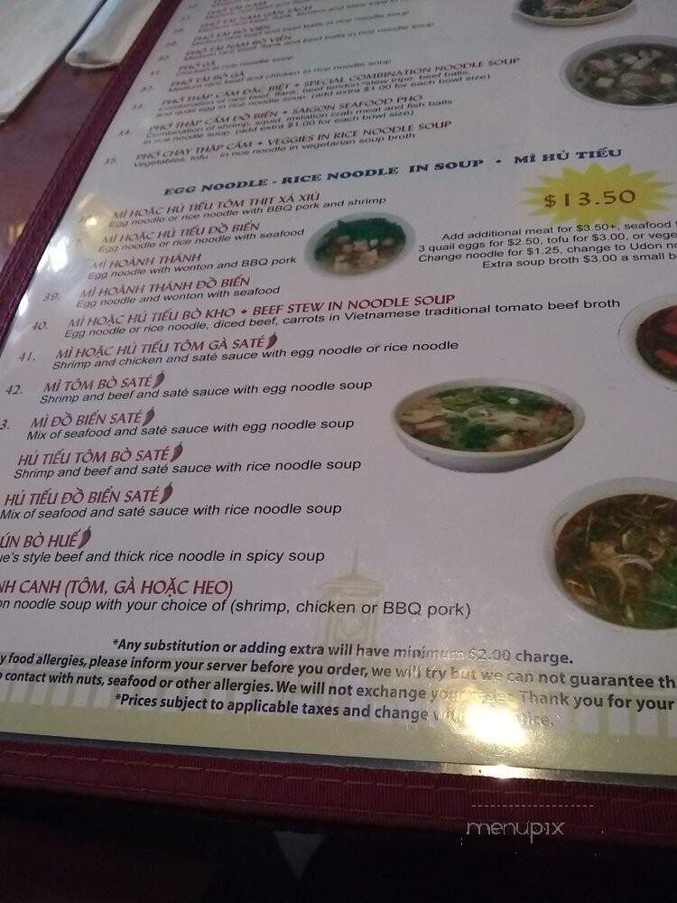Saigon Pho - Orleans, ON menu_pic