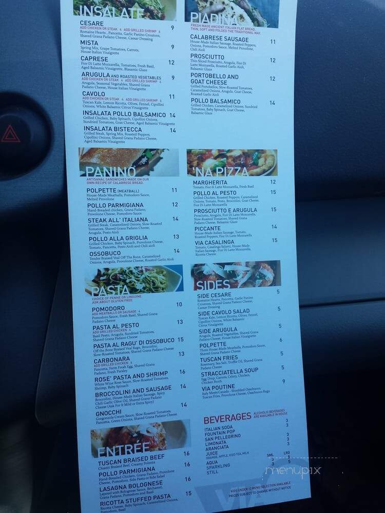 Via Cibo - Calgary, AB menu_pic
