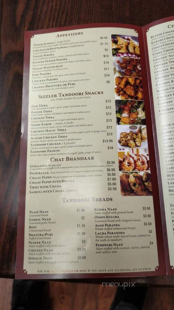 India Grill & Pizzatown - Coquitlam, BC menu_pic